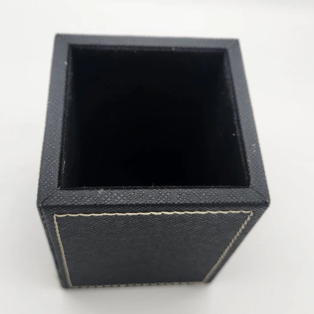 PU Leather Square Pen and Pencil Holder Desktop Stationery Box